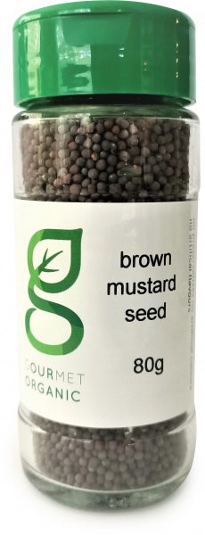 Gourmet Organic Brown Mustard Seeds Shaker 80g