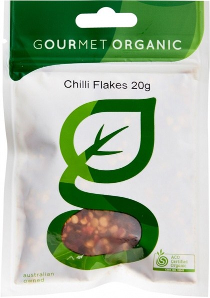 Gourmet Organic Chilli Flakes 20g Sachet x 1