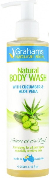 Grahams Natural Body Wash with Cucumber & Aloe Vera 250ml