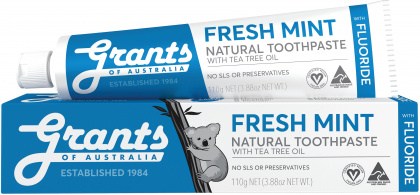 Grants Fresh Mint Toothpaste with Fluoride 110g