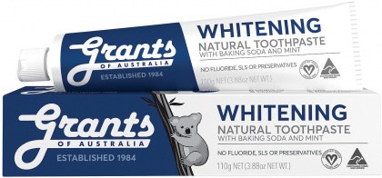 Grants Natural Whitening Toothpaste w/Baking Soda & Peppermint110g