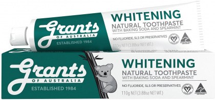 Grants Natural Whitening Toothpaste w/Baking Soda & Spearmint 110g