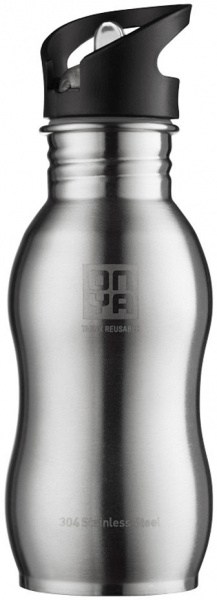 H2ONYA Stainless Steel Bottle Brushed Steel (Small) 500ml