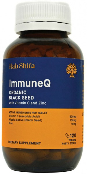 HABB SHIFA ImmuneQ Organic Black Seed with Vitamin C & Zinc 120t
