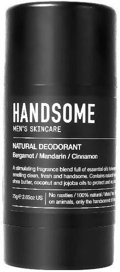Handsome Men's Organic Skincare Natural Deoderant 75g