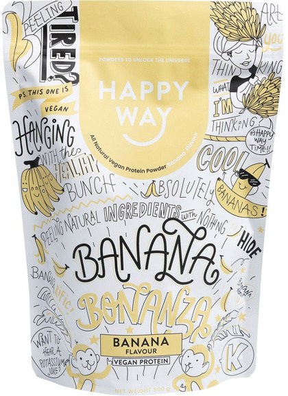 Happy Way Vegan Protein Powder Banana 500g