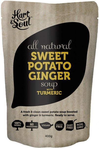 Hart & Soul All Natural Sweet Potato Ginger with Turmeric Soup Pouch  Vegan 400g