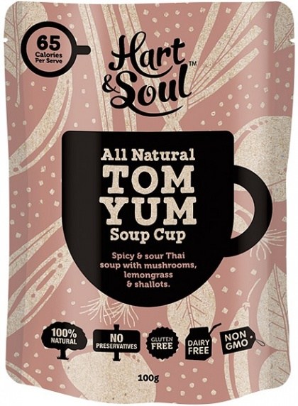 Hart & Soul All Natural Tom Yum Soup Cup Sachet G/F 100g NOV24