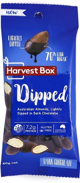 Harvest Box Dipped (Almonds Lightly Dipped in Dark Chocloate)  40g