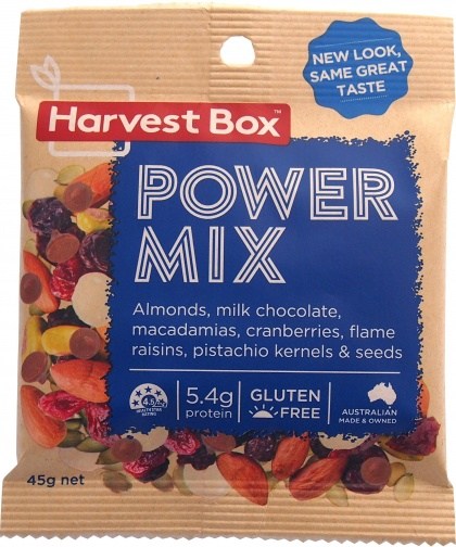 Harvest Box Power Mix, Dried Fruit & Nut w/Milk Chocolate  45g