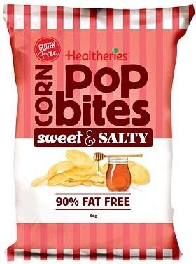 Healtheries Pop Bites Corn Sweet Salty  6x80g