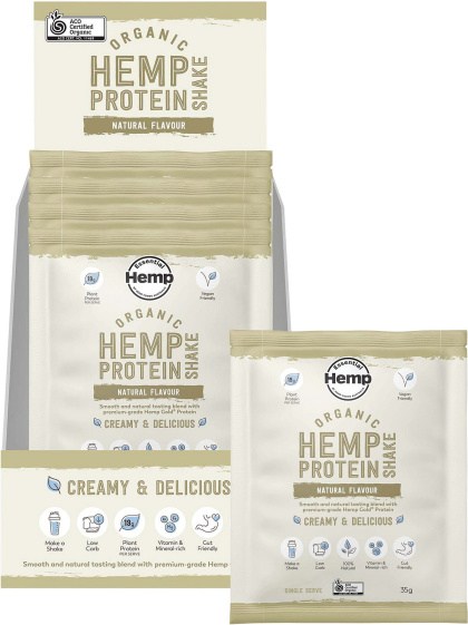 Hemp Foods Australia Organic Hemp Protein Shake Natural 7x35g