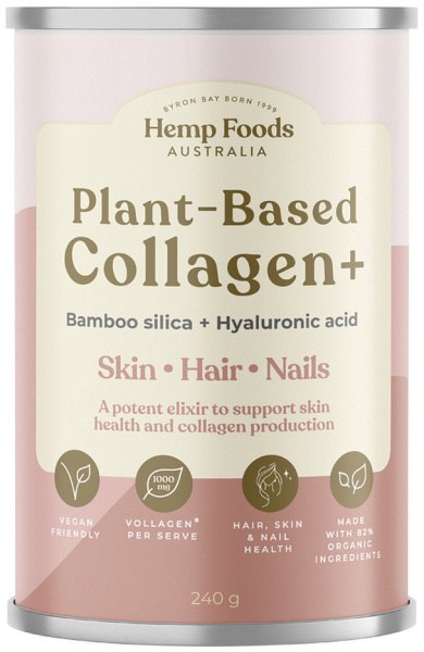 HEMP FOODS AUSTRALIA Plant-Based Collagen+ Bamboo Silica + Hyaluronic Acid 240g