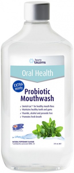 HENRY BLOOMS ORAL HEALTH Probiotic Mouthwash Peppermint 375ml