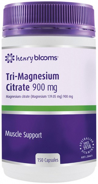 HENRY BLOOMS Tri-Magnesium Citrate 900mg 150c