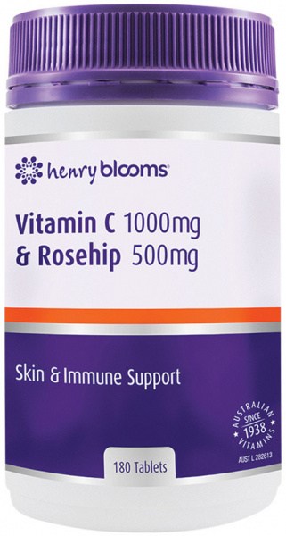 HENRY BLOOMS Vitamin C 1000mg & Rosehip 500mg 180t