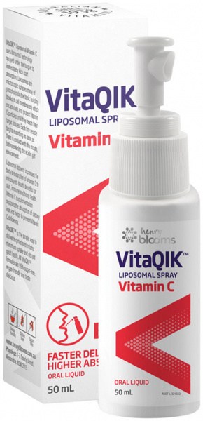 HENRY BLOOMS VITAQIK Liposomal Spray Vitamin C Oral Liquid 50ml