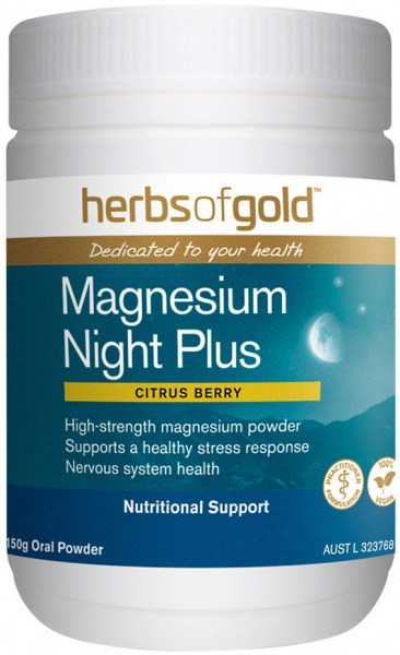 HERBS OF GOLD Magnesium Night Plus (Citrus Berry) Oral Powder 150g
