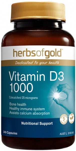 HERBS OF GOLD Vitamin D3 1000 240c