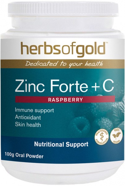 HERBS OF GOLD Zinc Forte + C (Raspberry) Oral Powder 100g
