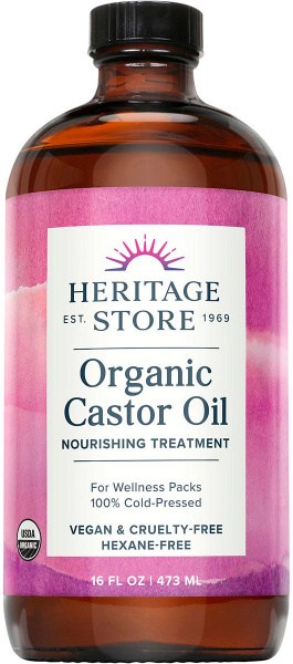 Heritage Store Organic Castor Oil 473ml