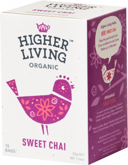 Higher Living Organic Sweet Chai  15Teabags