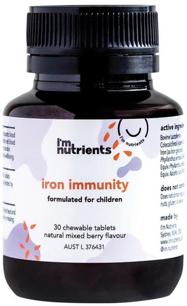 I'M NUTRIENTS Iron Immunity Chewable (Mixed Berry) 30t
