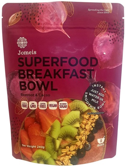 JOMEIS FINE FOODS Superfood Breakfast Bowl Mix Beetroot & Cacao 240g