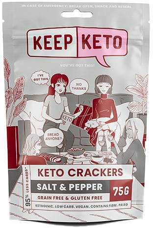 Keep Keto Salt & Pepper Crackers  75g