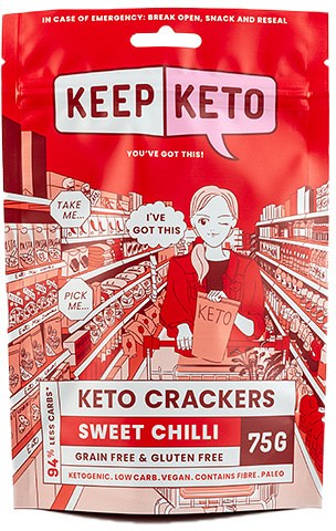 Keep Keto Sweet Chilli Crackers  75g