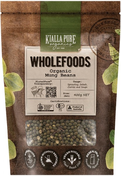 Kialla Pure Organics Organic Mung Beans  400g