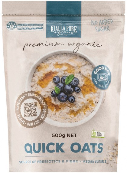 Kialla Pure Organics Organic Quick Oats 500g