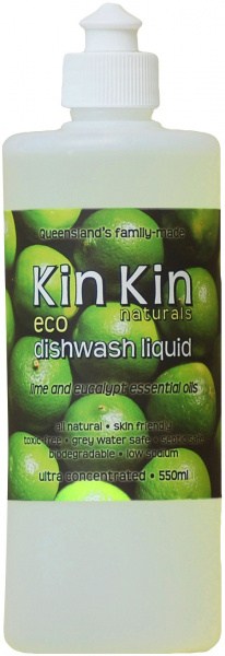 Kin Kin Naturals Eco Dishwash Liquid Lime & Eucalypt 550ml REPLACE KK05