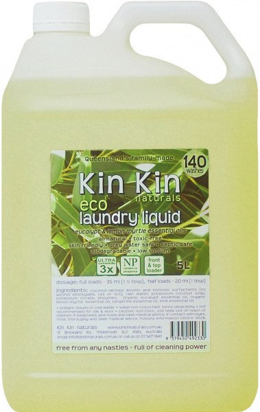 Kin Kin Naturals Eco Laundry Liquid Eucalypt & Lemon Myrtle 5L