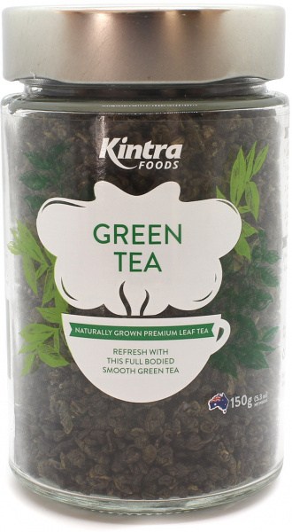 Kintra Foods Organic Loose leaf Green Tea Glass Jar 150g