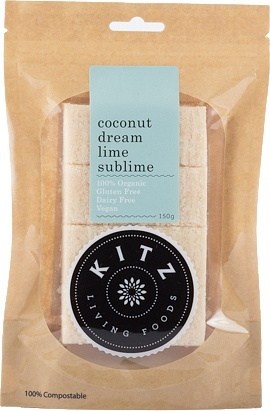 Kitz Living Foods Organic Coconut Dream Lime Sublime G/F 150g JAN23
