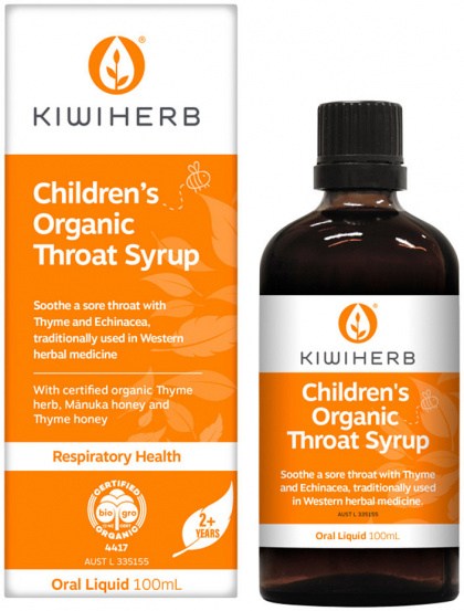 KIWIHERB CHILDREN'S Organic Throat Syrup 100ml