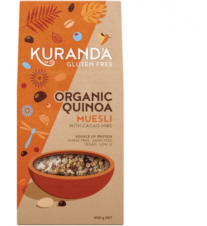 KURANDA WHOLEFOODS Gluten Free Muesli Organic Quinoa 500g