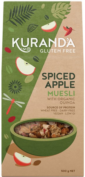 KURANDA WHOLEFOODS Gluten Free Muesli Spiced Apple 500g