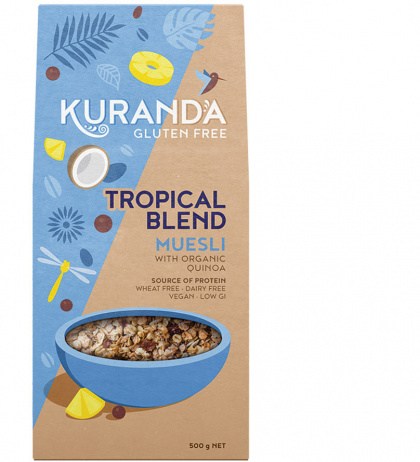 KURANDA WHOLEFOODS Gluten Free Muesli Tropical Blend 500g