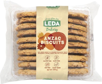 Leda Nutrition ANZAC Biscuits Bakery Range 6x250g