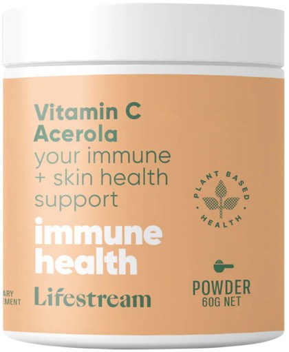 LIFESTREAM Natural Organic Vitamin C from Acerola Powder 60g