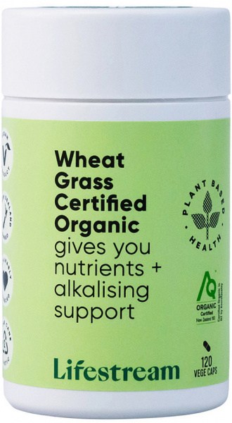 LIFESTREAM Wheat Grass Certified Organic 120vc