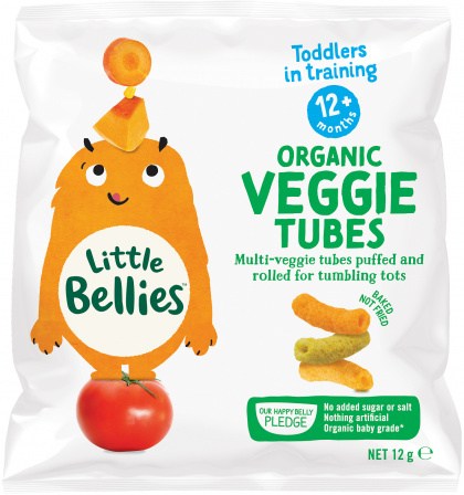 Little Bellies Organic Veggie Tubes Sweet Corn & Carrot 12g