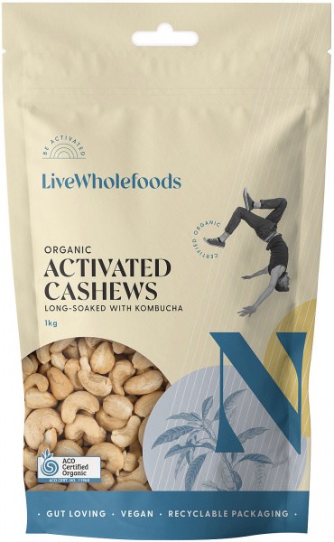 Live Wholefoods Organic Activated Cashews 1Kg