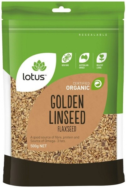 Lotus Organic Golden Linseed 500gm