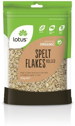 Lotus Organic Spelt Flakes 250gm