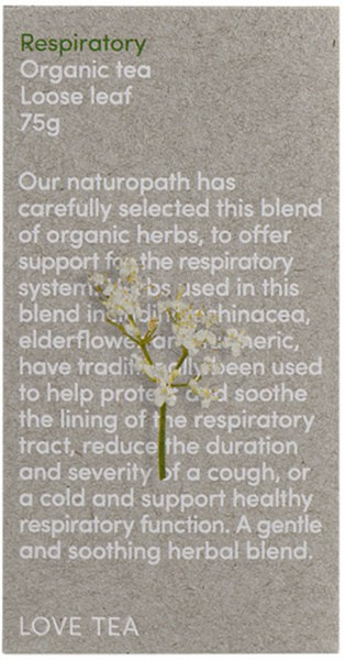 LOVE TEA Organic Respiratory Tea Loose Leaf 75g