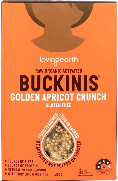 Loving Earth Buckinis Golden Apricot Crunch 400g
