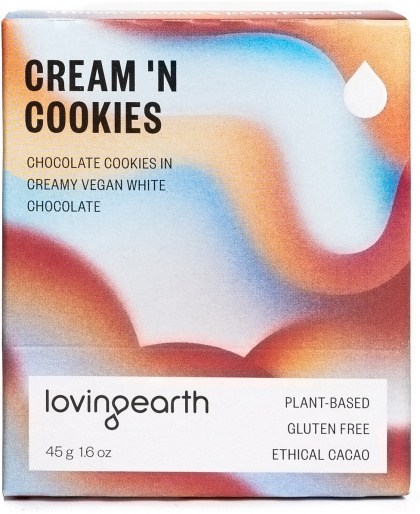 Loving Earth Cream n Cookies Chocolate Bar 45g